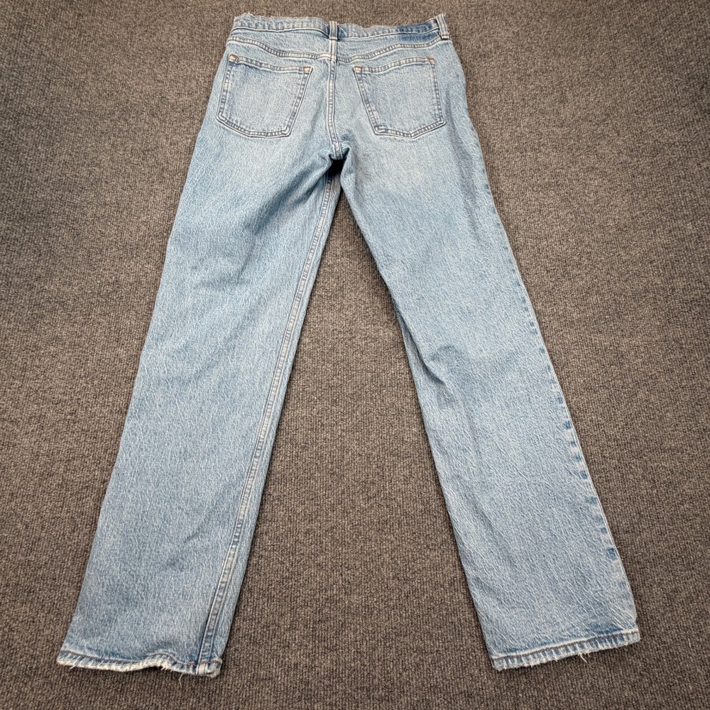 Abercrombie & Fitch‎ The 90s Straight Jeans Sz 29 Light Wash Mid Rise Distressed - Picture 2 of 11